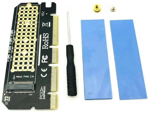 Main image of M.2 NVME PCIE to M2 Adapter LED NVME SSD M2 PCIE x16 Expansion Card Computer Adapter Interface M.2 NVMe SSD To PCIE M.2 Adapter