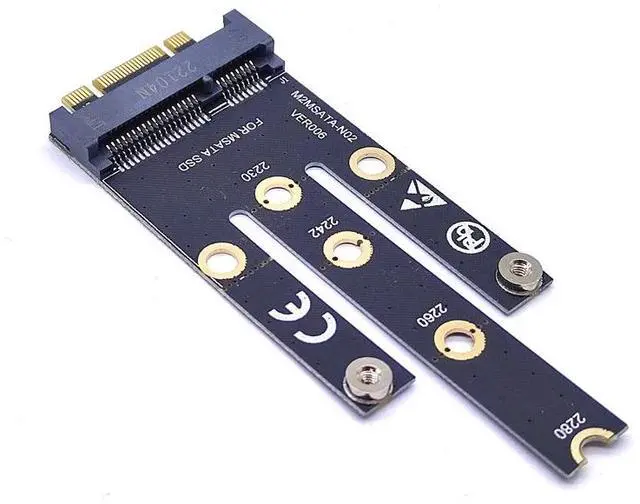 Alt view image 3 of 6 - NGFF M.2 B + M Key to mSATA Mini PCI-E PCI-Express SATA 3.0 SSD Male Converter Adapter Riser Card For 2242/2260/2280 M2 NGFF SSD