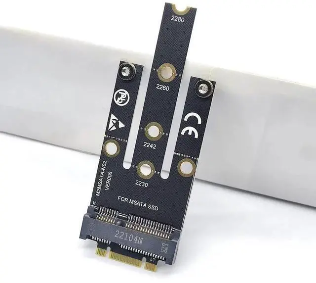 Alt view image 6 of 6 - NGFF M.2 B + M Key to mSATA Mini PCI-E PCI-Express SATA 3.0 SSD Male Converter Adapter Riser Card For 2242/2260/2280 M2 NGFF SSD