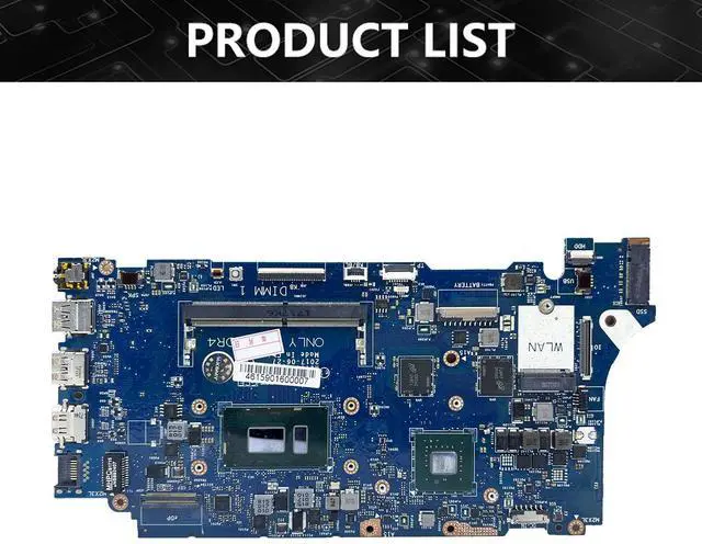 Alt view image 6 of 6 - Model1(DIS I7-8550)
For  Inspiron 14 7472 15 7572 Laptop Motherboard LA-F251P With Core i5-8250U i7-8550U CPU MX150 GPU DDR4 Mainboard