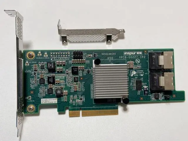 Alt view image 2 of 4 - Inspur 9207-8i YZCA-00227-101 IT mode = LSI SAS2208 6Gb/s HBA FWP20 PCI-E 3.0 ZFS FreeNAS unRAID Controller Card + 2* SATA Cable