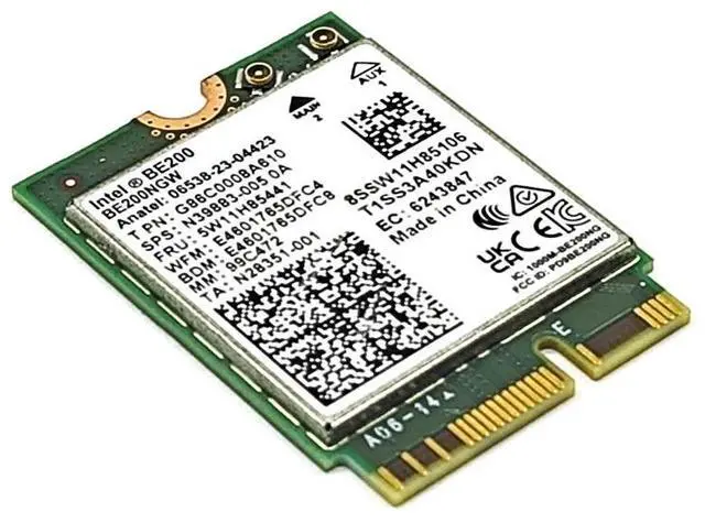 Alt view image 4 of 6 - NEW BE200 WIFI7 Wi-Fi 7 for Intel BE200 Bluetooth 5.4 M.2 Wifi Card BE200NGW 2.4/5/6GHz 5.8Gbps For Windows11 PC Laptop Computer