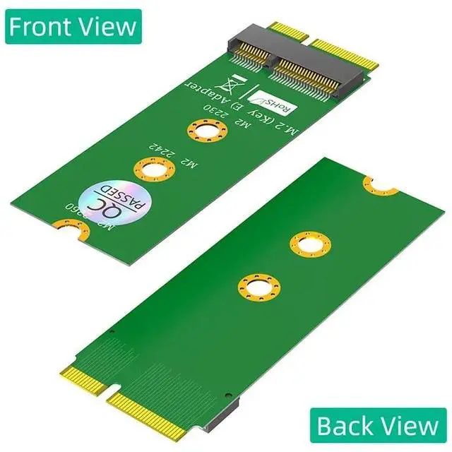 Alt view image 2 of 6 - NEW M.2 Key E Adapter NGFF M2 Key E Male to Female Connector Converter Riser Card Support 2230 2242 2260 AX200 AX201 WiFi Module