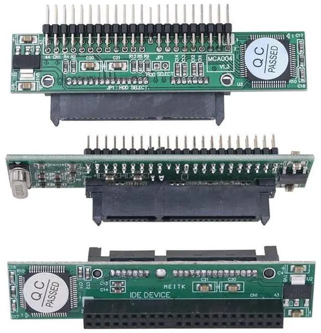 Main image of (IDE HDD to SATA)
44Pin 2.5" IDE HDD to SATA Port or 2.5" SATA HDD to 2.5" IDE Port 90/180 Degree JM20330 Chip 1.5G Support ATA 100 133 HDD CD DVD
