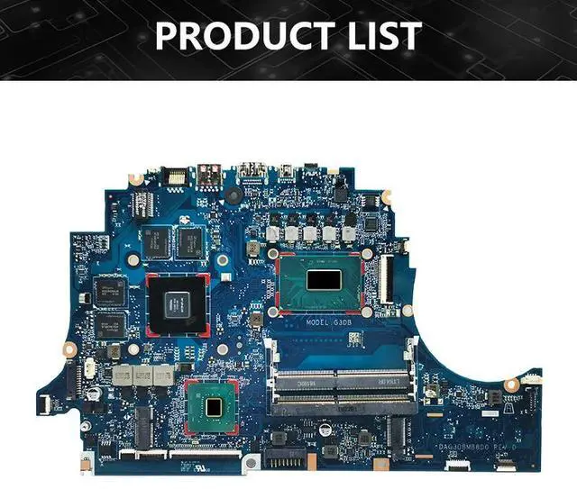 Alt view image 6 of 6 - Model2(I7-8750H GTX1050 V4G)
For  15-DC Laptop Motherboard DAG3DBMB8D0 SR3Z0 i5-8300H N17P-G0-A1 GTX1050 4G Mainboard Omen TPN-Q211