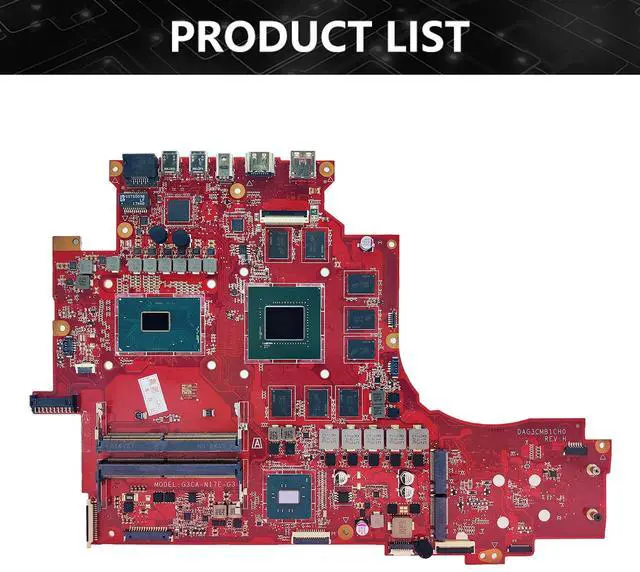 Alt view image 6 of 6 - Model1(I7-7th GTX1080 V8G)
For  OMEN 17-AP Laptop Motherboard DAG3CMB1CH0 REV: H W/ i7-7820HK Working And Fully ed Omen Mainboard ed