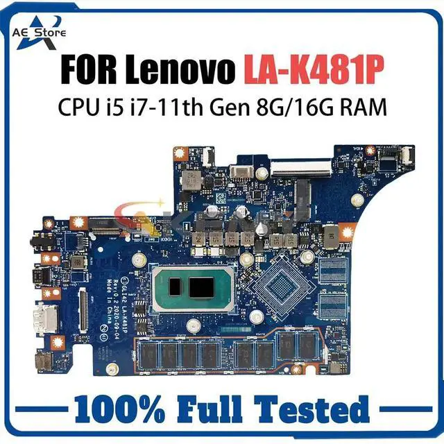 Main image of Model5(I5-11th 16GB MX450)
For  Ideapad 5 Pro-14ITL6 Laptop Motherboard LA-K481P With i5-1155 i7-1165 CPU 16G RAM ed Mainboard Tested