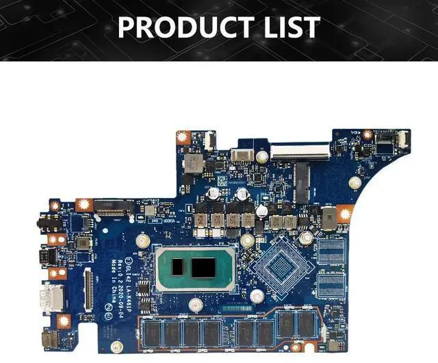 Alt view image 6 of 6 - Model5(I5-11th 16GB MX450)
For  Ideapad 5 Pro-14ITL6 Laptop Motherboard LA-K481P With i5-1155 i7-1165 CPU 16G RAM ed Mainboard Tested