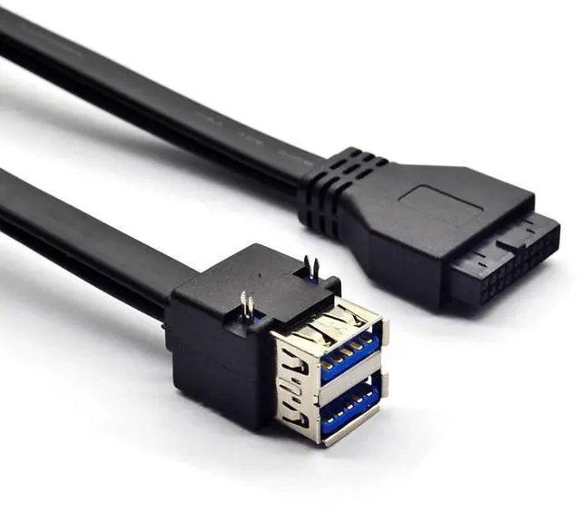 Main image of 80cm
Connectors 19Pin/20Pin Female Header to Dual USB 3.0 Front Panel Desktop Motherboard Mount Cable Cord with Fixed Feet 30/50/80cm