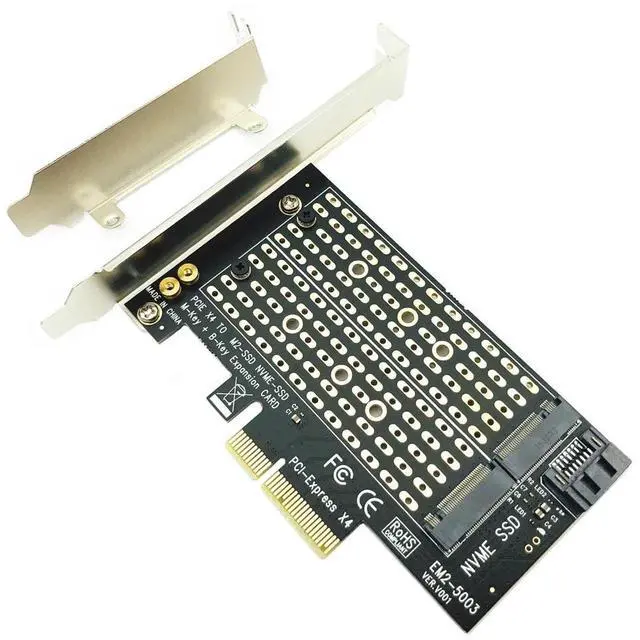 Main image of PCI Express PCIE to M2 Adapter NVME SATA M.2 SSD PCIE Adapter NVME/SATA M2 PCI E Adapter SSD M2 to SATA PCI-E Card M Key + B Key