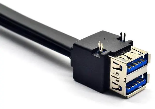Alt view image 6 of 6 - 80cm
Connectors 19Pin/20Pin Female Header to Dual USB 3.0 Front Panel Desktop Motherboard Mount Cable Cord with Fixed Feet 30/50/80cm