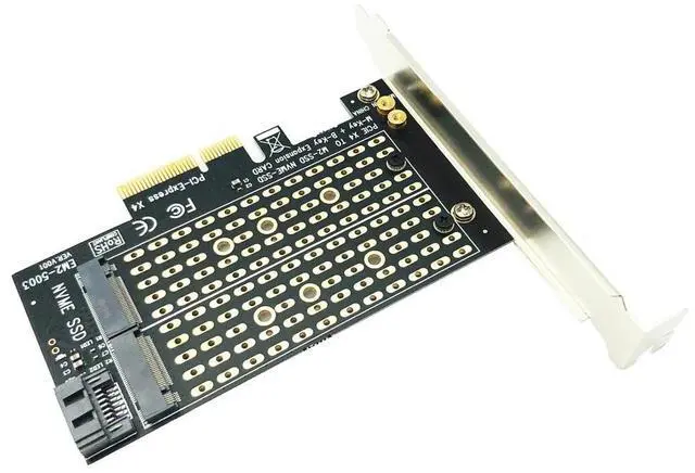 Alt view image 3 of 6 - PCI Express PCIE to M2 Adapter NVME SATA M.2 SSD PCIE Adapter NVME/SATA M2 PCI E Adapter SSD M2 to SATA PCI-E Card M Key + B Key