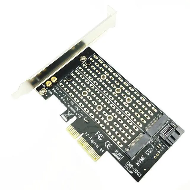 Alt view image 4 of 6 - PCI Express PCIE to M2 Adapter NVME SATA M.2 SSD PCIE Adapter NVME/SATA M2 PCI E Adapter SSD M2 to SATA PCI-E Card M Key + B Key
