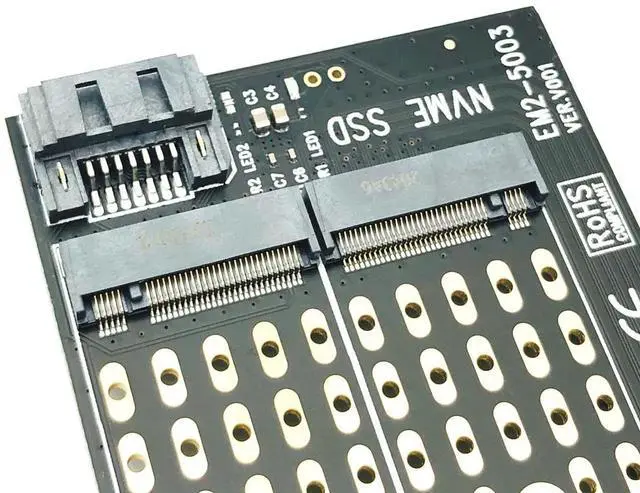 Alt view image 6 of 6 - PCI Express PCIE to M2 Adapter NVME SATA M.2 SSD PCIE Adapter NVME/SATA M2 PCI E Adapter SSD M2 to SATA PCI-E Card M Key + B Key