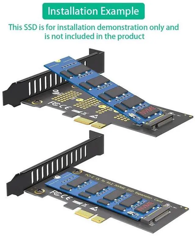 Alt view image 6 of 6 - NEW PCIE NVME Adapter PCI Express 3.0 X1 to M.2 M Key Expansion Card Riser LED Indicator Support 2230 2242 2260 2280 M2 NVME SSD