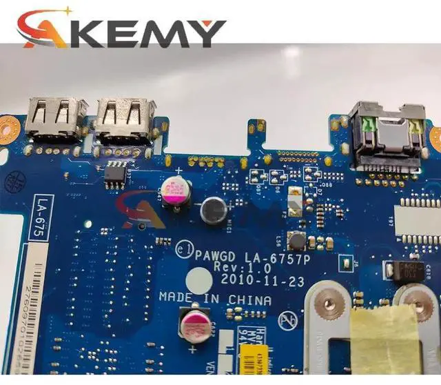 Alt view image 5 of 5 - Model4(E-300 Dual RAM Slot)
For  Ideapad G575 Notebook Mainboard LA-6757P EME300G EME350G EME450G 11S11014063ZZ 11S11013280ZZ Laptop Motherboard