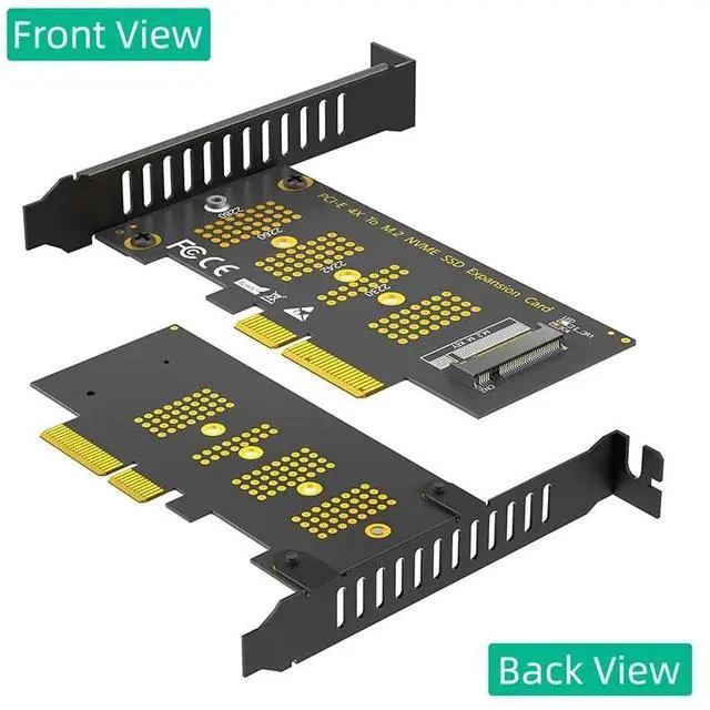 Alt view image 2 of 6 - PCI Express 3.0 X4 to NVME M Key Expansion Card Riser PCIE NVME Adapter + LED Indicator Support 2230 2242 2260 2280 M.2 NVME SSD