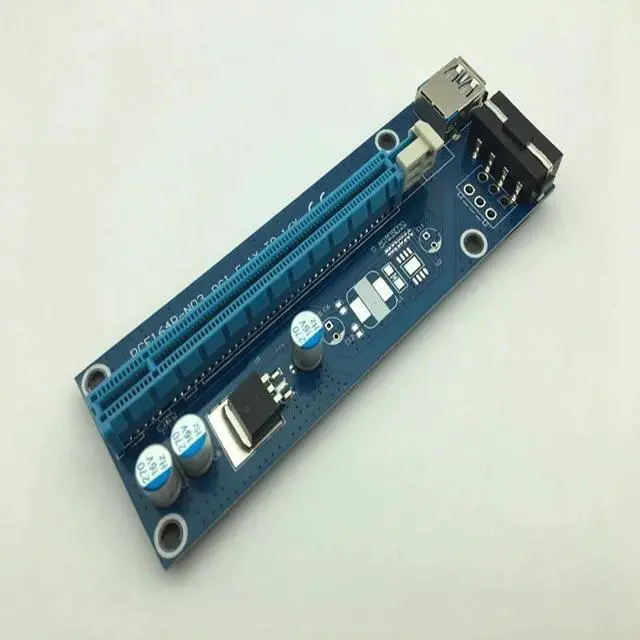 Alt view image 5 of 6 - :(Blue)
Mini PCIE Riser Card SATA to 4Pin IDE Molex Power Supply PCI-E PCI Express 1x to 16x USB 3.0 Cable for BTC Miner Machine Mining