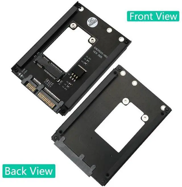 Alt view image 2 of 6 - mSATA SSD to 2.5" SATA 3.0 III Adapter Card Riser Board with Frame Bracket Support Full Size mSATA SSD 6Gps for Desktop Computer