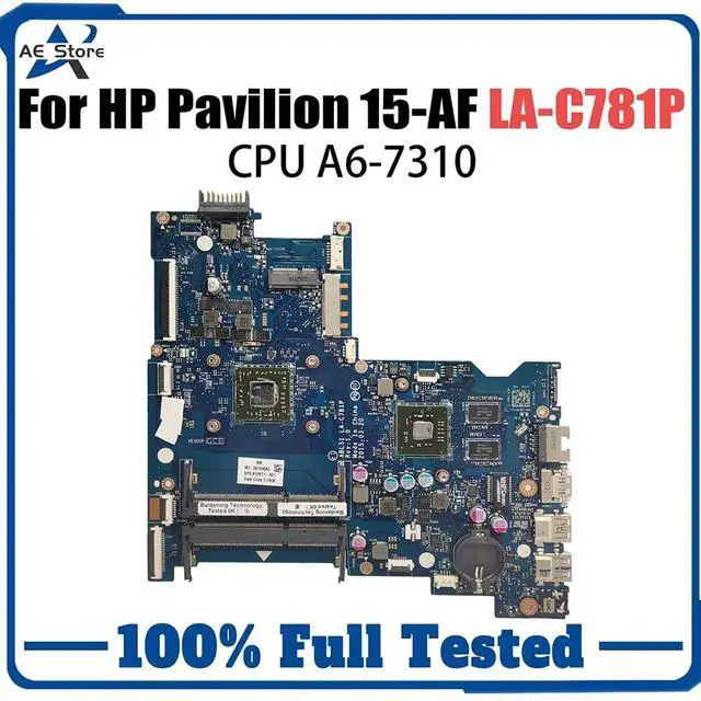 Main image of Model4(DIS A8 No VGA Port)
For  Pavilion 15-AF Notebook Mainboard LA-C781P With AM7410 CPU UMA 818650-501 813970-501 Laptop Motherboard Tested