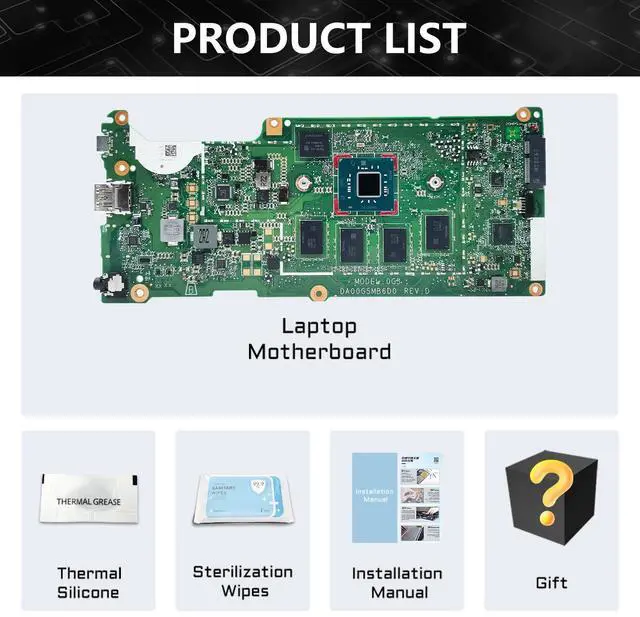 Alt view image 6 of 6 - Model2(N4000 16G)
For  Higerformance Mainboard DA00G5MB6D0 Laptop Motherboard 11-G7-EE CPU i3 i5 i7 4GB 8GB RAM ed