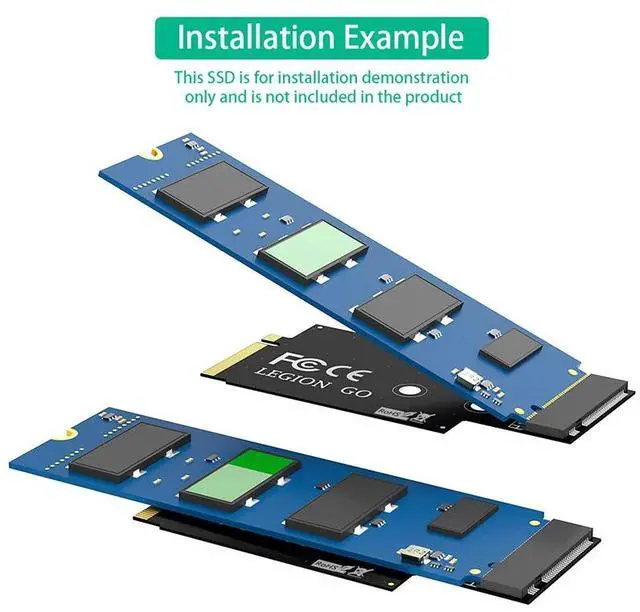 Alt view image 5 of 6 - M.2 NVME SSD PCIe 4.0 Adapter Card for  Legion Go Handheld Conversion for 2230 2242 2260 2280 Solid State Drive M2 Adapter