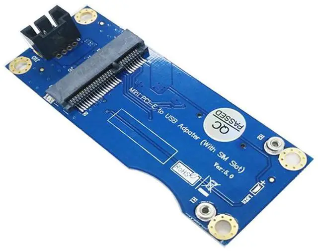 Main image of New Riser Card PCIE Mini PCI Express to USB Adapter SIM Card Slot for WWAN/LTE Modul with 9pin USB Cable for Desktop Motherboard