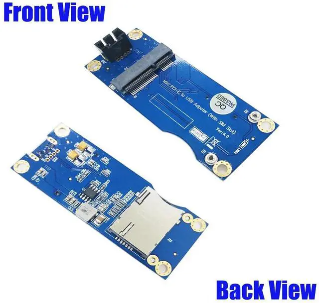 Alt view image 2 of 5 - New Riser Card PCIE Mini PCI Express to USB Adapter SIM Card Slot for WWAN/LTE Modul with 9pin USB Cable for Desktop Motherboard