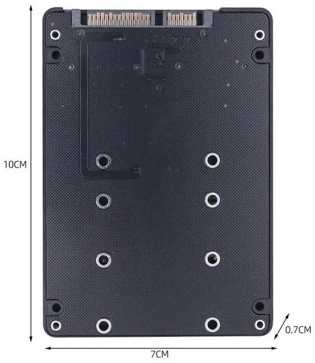 Alt view image 6 of 6 - Dual M.2 to SATA3.0 Adapter M.2 SATA Protocol SSD Adapter 2 Port NGFF M.2 B Key to SATA 3.0 6Gbps M2 to SATA Converter Card Case