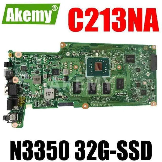 Main image of Model1(N3350 4G 32G-SSD)
For  Laptop Motherboard C213NA DA00Q7MB6D0 N3350 RAM-4GB SSD-32G/64G/128G Testing Work ed OK