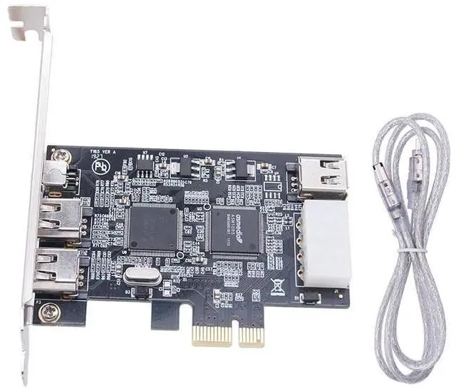 Alt view image 4 of 6 - PCI-e 1X IEEE 1394A 4 Port(3+1) Firewire Card Adapter PCIe PCI Express Internal 1394 A 6Pin To 4 Pin IEEE 1394 Cable For Desktop