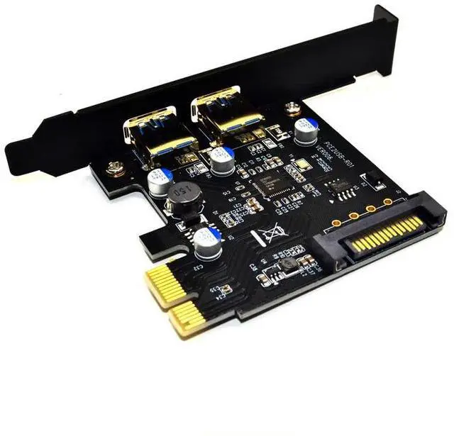 Main image of USB 3.0 PCI Express Expansion Card PCIE USB 3.0 Card Adapter 5Gbps 2 Ports USB 3.0 PCI-E PCI Express SATA Power Connector for PC