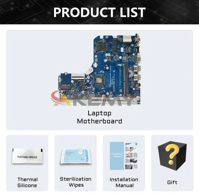 Alt view image 6 of 6 - Model1(DIS A4-9125 14inch)
For  Ideapad 130-15AST 130-14AST Mainboard DLADE LA-G241P EM9000A 5B20R34439 Motherboard Laptop Full Tested