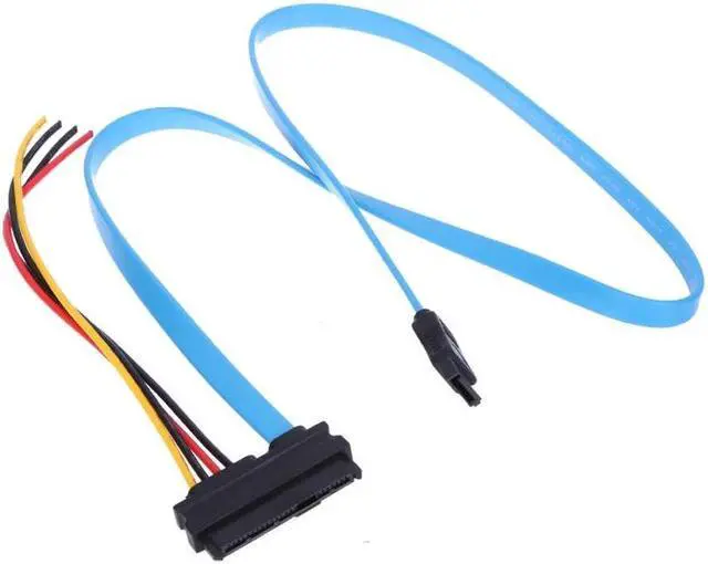 Alt view image 3 of 5 - 70cm 7 Pin SATA Serial ATA Female to LP4 Male SAS 29 Pin and 4 Pin Female Power Adapter Connector Cable for Computer Brand New