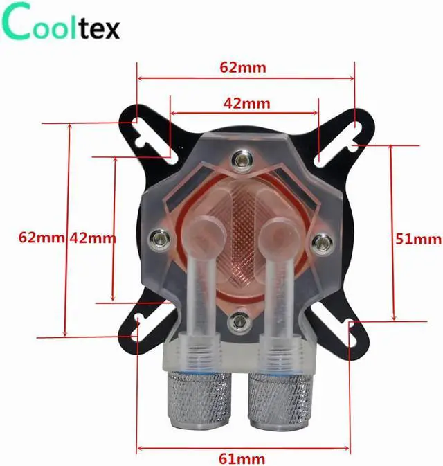 Alt view image 4 of 6 - New GPU Water Block Video Graphics Card Water Cooling Block watercooled block Radiator cooler Hole Spacing 42mm-62mm