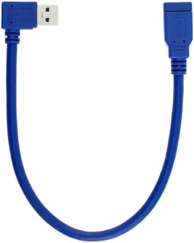 Alt view image 2 of 5 - USB Extension Cable USB 3.0 Right / Left 90 Degree Right Angle Cable Male To Female Adapter Cord USB Cables (0.3m)(Left)