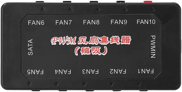 Alt view image 4 of 6 - 1 to 10 Ports 12V 4Pin PWM Cooler Fan HUB SATA Power Extension Splitter Speed Controller Adapter for PC Motherboard Cooling