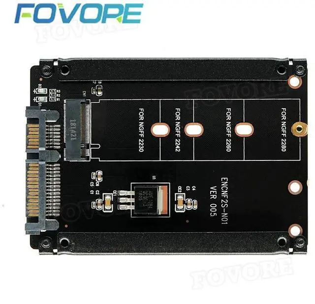 Main image of Metal Case B+M Key M.2 NGFF SSD To 2.5 SATA 6Gb/s Adapter Card With Enclosure Socket M2 NGFF Adapter With 5 Screw