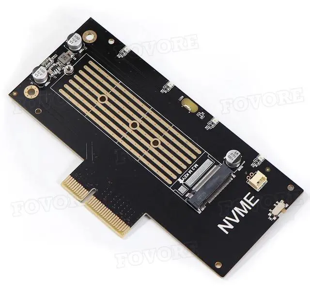 Alt view image 4 of 6 - M.2 PCI-e adapter NGFF M.2 SSD to PCI-e adapter m key M2 PCI e PCIe converter Card with Heat sink heatsink