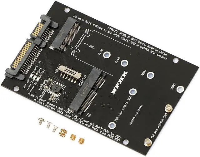 Alt view image 3 of 6 - 1Pcs 2 NGFF MSATA SSD To SATA 3.0 Adapter 2 In 1 Converter Card For PC Laptop