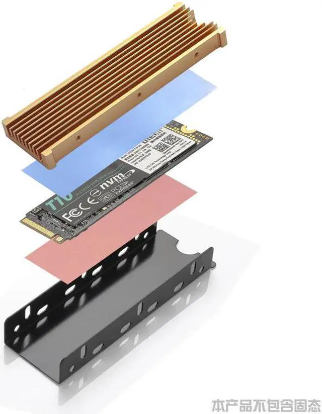 Alt view image 5 of 6 - Dustproof NVME NGFF M.2 Heatsink Cooling Metal Sheet Thermal Pad For M.2 NGFF 2280 PCI-E NVME SSD Support PS5