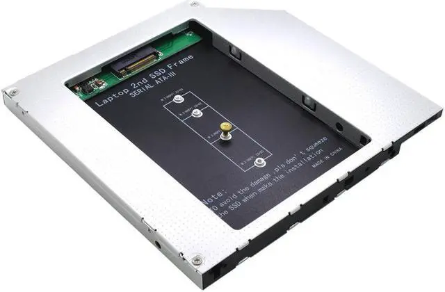 Alt view image 4 of 5 - Hdd Caddy M2 NGFF/Msata SSD To SATA 3.0 2.5" Caddy SSD Case 9.5/12.7mm Hard Disk Drive Adapter Box For Laptop DVD/CD-ROM