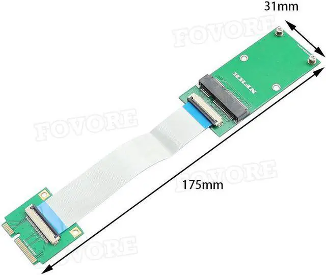 Alt view image 4 of 6 - mini PCIe to mSATA SSD extension cable WiFi wireless network card to mini PCIe adapter Extender cable for Laptop