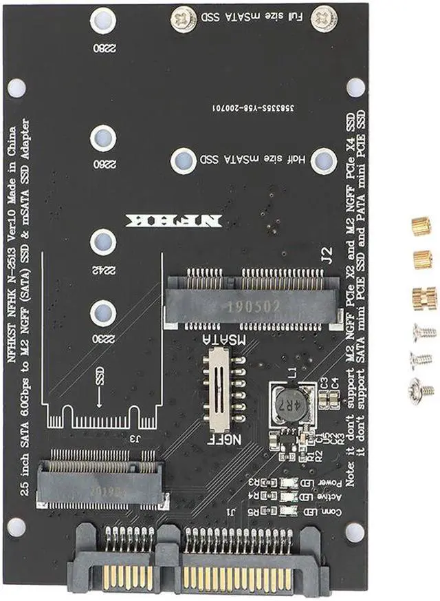 Alt view image 2 of 6 - 1Pcs 2 NGFF MSATA SSD To SATA 3.0 Adapter 2 In 1 Converter Card For PC Laptop