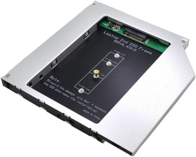 Alt view image 3 of 5 - Hdd Caddy M2 NGFF/Msata SSD To SATA 3.0 2.5" Caddy SSD Case 9.5/12.7mm Hard Disk Drive Adapter Box For Laptop DVD/CD-ROM