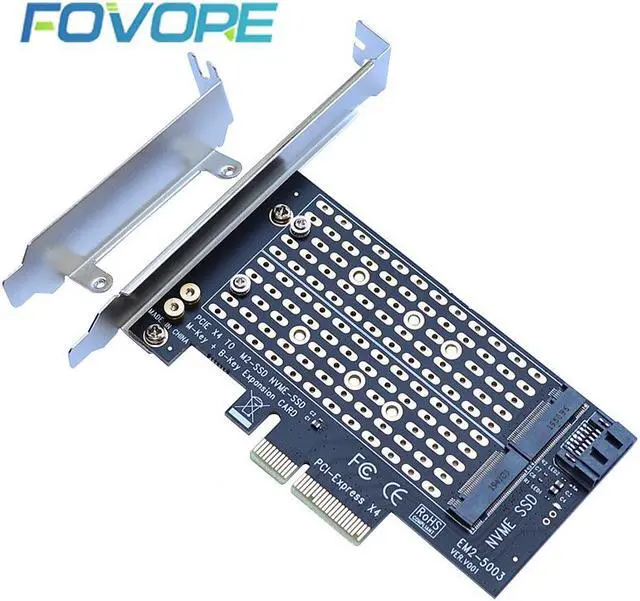 Main image of Add On Cards PCIE to M2/M.2 Adapter SATA M.2 SSD PCIE Adapter NVME/M2 PCI E Adapter SSD M2 to SATA PCI-E Card M Key +B Key