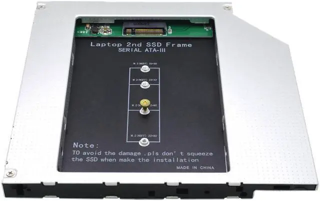 Alt view image 2 of 5 - Hdd Caddy M2 NGFF/Msata SSD To SATA 3.0 2.5" Caddy SSD Case 9.5/12.7mm Hard Disk Drive Adapter Box For Laptop DVD/CD-ROM