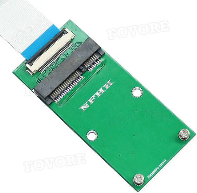 Alt view image 5 of 6 - mini PCIe to mSATA SSD extension cable WiFi wireless network card to mini PCIe adapter Extender cable for Laptop