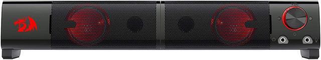 Alt view image 2 of 7 - Redragon GS550 Orpheus PC Gaming Speakers, 2.0 Channel Stereo Desktop Computer Sound Bar with Compact Maneuverable Size, Headphone Jack, Quality Bass and Decent Red Backlit, USB Powered w/ 3.5mm Cable