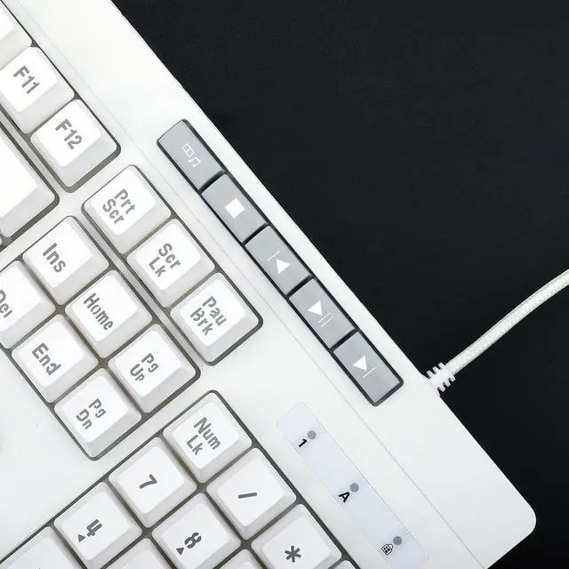 Alt view image 6 of 7 - Redragon K512 Shiva RGB Backlit Membrane Gaming Keyboard with Multimedia Keys, Linear Mechanical-Feel Switch, 6 Extra On-Board Macro Keys, Dedicated Media Control, Detachable Wrist Rest, White